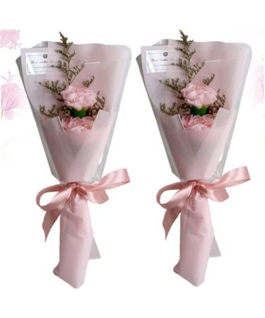 HOMSFOU 4 Pcs Rose Flower Flowers Bouquet Flower Soap Bouquet Gift Flower Bouquet Presents Artificial Bouquet Artificial Flower Bundles Bouquet of Flowers Artificial Carnation Roses - Buy Online on GoSupps.com