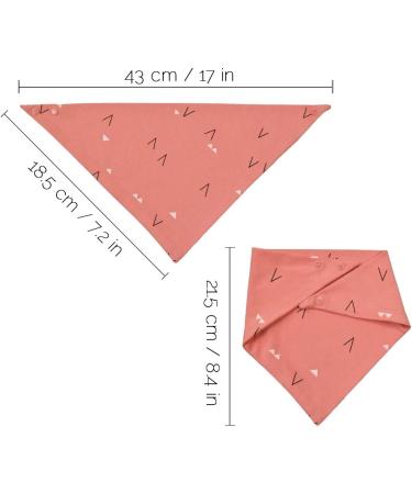 Atopo 8-Pack Soft Cotton Baby Bandana Bibs - Absorbent & Stylish for Toddlers Newborns & Infants - Pink - Buy Online on GoSupps.com