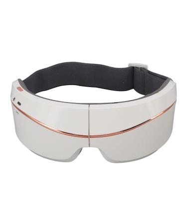 Eye massage device with warm compression and vibration massage supports Bluetooth connectivity play your favorite music relieve your eyes fatigue promote sleep (white)
