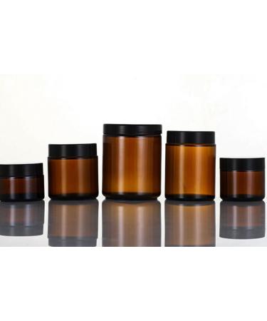 siduytin Extra Thick Amber Glass Bottle No Leakage Secure Lock Multi-functional Screw Lid Reusable Smooth Line BPA-free 100g Black 100g 100g Black 100g - Buy Online on GoSupps.com