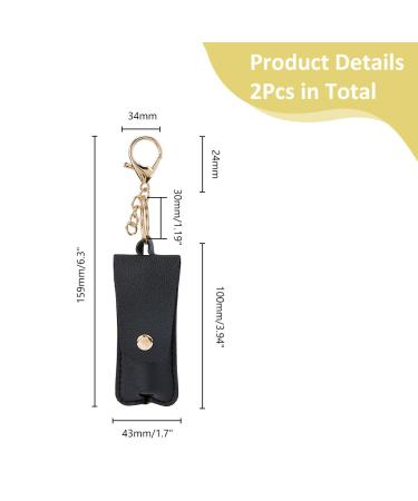 Shop DICOSMETIC 2Pcs Lipstick Keychain Holder - Portable PU Lipstick Case for Women | Travel & Party Accessories - Buy Online on GoSupps.com