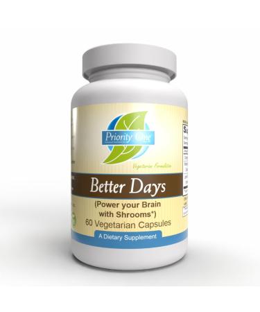 Priority One Vitamins Better Days 60 Capsules Power Your Brain with Shrooms*