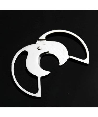 PENNY73 Round Sharp Double-Edged Stainless Steel Cigar Cutter Cigar Scissors Guillotine Pocket Knife Cuban Smoke Accessories Tool - Buy Online on GoSupps.com