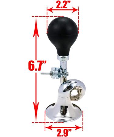 2 Pcs Retro Clown Horn Set for Kids Bike & Golf Cart - Metal Air Horn with Squeeze Bulb by AUTUT - Buy Online on GoSupps.com