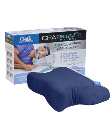 Contour CPAPMax Pillow 2.0 w/Navy Pillowcase Cpapmax Pillow W/Navy Pillowcase