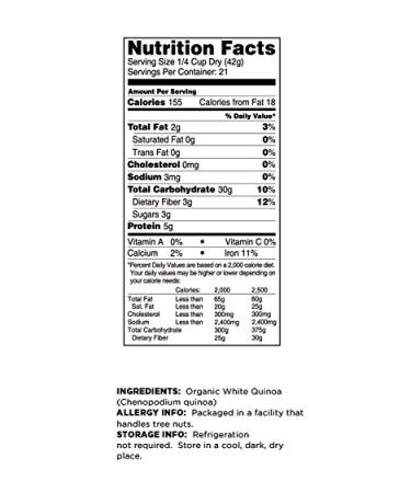 Terrasoul Superfoods Organic White Quinoa 6 Lbs - Pre-washed, Gluten-free, Plant Protein - Buy Online on GoSupps.com