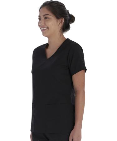 Vital Threads Women's Scrubs Set - V-Neck Top & Drawstring Pant - Black - Size XL - Buy Online on GoSupps.com