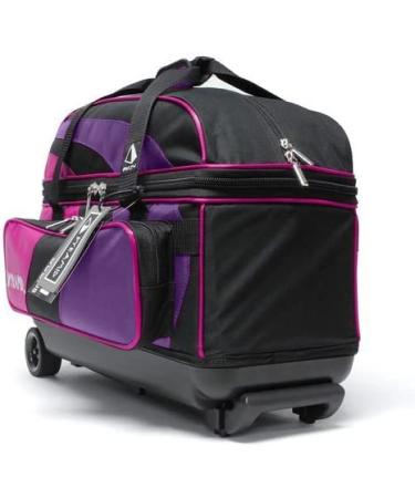 Pyramid Path Deluxe Double Roller Bowling Bag - Black/Hot Pink/Purple - Buy Online on GoSupps.com