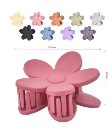 BUYGOO Flower Claw Clips 10-Pack - Matte Hair Clips for Women - Nonslip Cute Hair Barrettes - 10 Colors - Medium Thick Hair - Buy Online on GoSupps.com