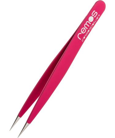 REMOS splinter tweezers - stainless steel INOX rustproof 9.5 cm - fine tip fuxia - Buy Online on GoSupps.com