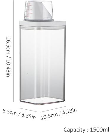 Laundry Detergent Dispenser Laundry Detergent Storage Box Powder Dispenser Powder Container for Bead Pet Food Travel Laundry Room Storage Washing (L-2 Pcs) - Buy Online on GoSupps.com