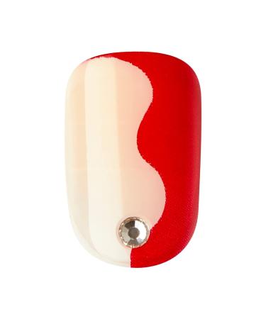 KISS imPRESS No Glue Press On Nails - Adore You Red Squoval Short | 30 Nails + Accessories | Perfect for Easy DIY Manicure - Buy Online on GoSupps.com