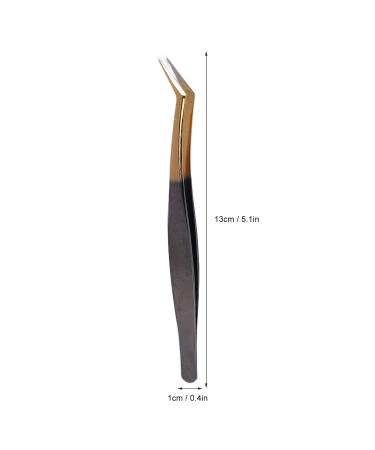 Buy Curved Stainless Steel Eyelash Extension Tweezers | Professional Lace & Eyebrow Tweezers for Salons & Home Use | International Shipping - Buy Online on GoSupps.com