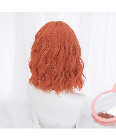BGHJUE Short Orange Wig - 35cm Full Straight Bob 80% Density Colored Frontal Wigs for Women - International Shipping Available - Buy Online on GoSupps.com