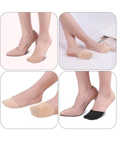 Buy Abaodam Women's Toe Topper Socks - 2 Pairs Non-Skid Forefoot Cushions for High Heels - Reusable Padding Pads for Ultimate Comfort - Buy Online on GoSupps.com