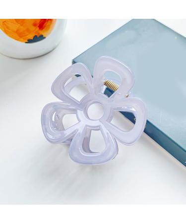XIAHIOPT Large Jelly Flower Hair Claw Clips Hollow Hair Jaw Clip Flower Hair Catch Barrettes Ponytail Holder Hair Props Light blue - Buy Online on GoSupps.com