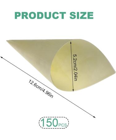 Betinyar Pack of 150 Disposable Wood Food Cone Finger Foods Cones for Appetizers Ice Cream Food Tasting Cones for Buffets Parties (150pcs 5") 150 Count (Pack of 1) - Buy Online on GoSupps.com