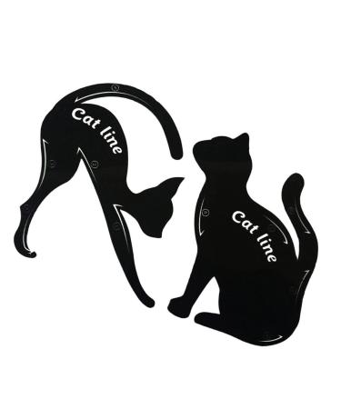 BIUDECO 2pcs cat eye stencil auxiliary tool template eyeshadow stencil stencil eyeliner eyeliner