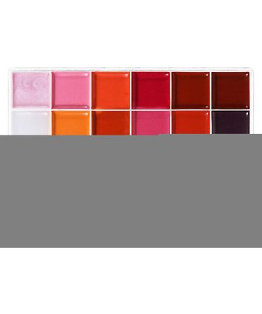 Lip Palette | Eyeshadow Palettes Waterproof Moisturizing Kit Pigmented Vibrant Shades 12 Colors Lip Gloss For Women - Buy Online on GoSupps.com