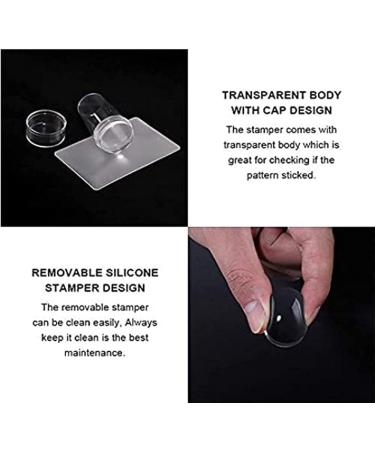 Aoseahess Clear Jelly Nail Art Stamping Stamper with Cap Scraper - DIY Polish Kit - Buy Online on GoSupps.com