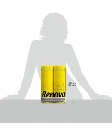 RENOVA YELLOW Toilet Paper 6 Rolls (Pack of 2) - Eco-Friendly & Soft Tissue for International Shipping - Buy Online on GoSupps.com