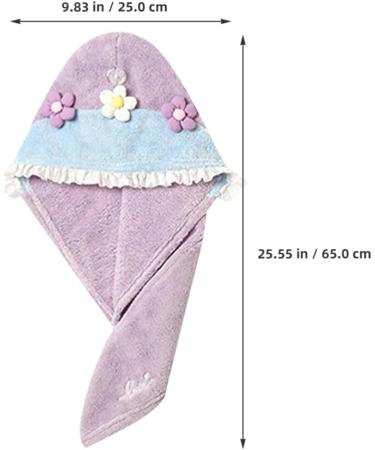 Buy Baluue Absorbent Hair Drying Hat for Women - Cute Flower Design Quick Drying Cap - Fast International Shipping - Buy Online on GoSupps.com