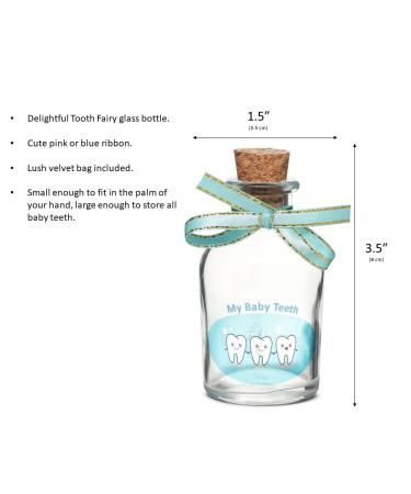 Baby Teeth Keepsake Glass Holder | Boy/Girl Tooth Fairy Gift | Blue - Buy Online on GoSupps.com