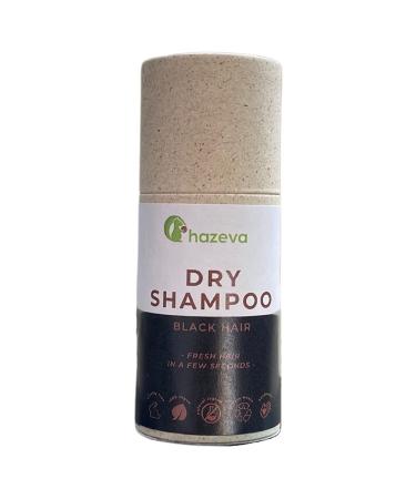 Hazeva sustainable drying shampoo for black hair 100% biologically 100% animal test free 100% of course 0% plastic zero waste 60 grams