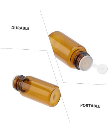 Ipetboom 18 PC Essential Oil Container Glass Containers Amber Glass Bottle Travel Cosmetic Containers Makeup Perfume Bottle Travel Liquid Container Small Glass Bottle Travel Containers Mini - Buy Online on GoSupps.com