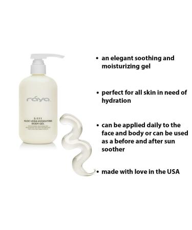 Raya Aloe Vera Hydrating Body Gel 16 oz | Natural Moisturizing Gel for Face & Body | Soothe & Hydrate Skin | Ideal for Sun Exposure - Buy Online on GoSupps.com