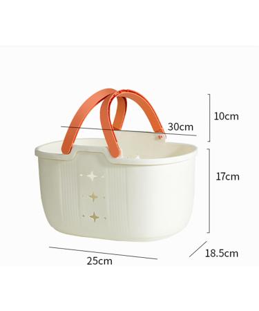 Portable Shower Basket Plastic Bathroom Storage Basket with Handle Portable Shower Tote Basket Bathroom Basket Fruits Picking Basket(Dark Gray) - Buy Online on GoSupps.com