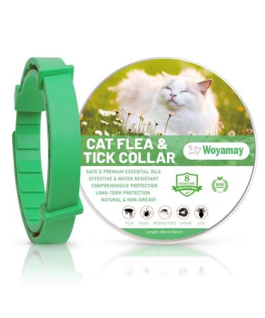 Cat Repellent Treatment Adjustable Cat Repellent Collars Natural Protection Repellent Collar for Cats Water Resistant Repellent Collar for Cats Small-Medium-Large Green 1pack