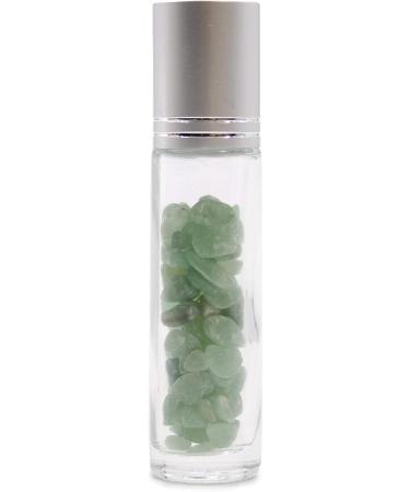 Gemstone Essential Oil Roller Bottle - Aventurine - Silver Cap - Buy Online on GoSupps.com