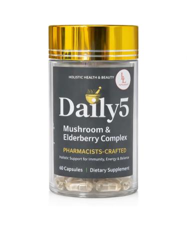 Daily 5 with All Purposes Antioxidants Dietary Supplement | The Pharmacist's Formulation Mushroom Complex LL Supplement