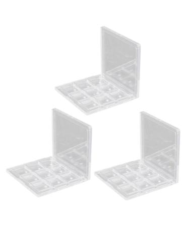 SKISUNO Makeup Pallets Lip 3pcs Boxes Eye Shadow Box White Pp Foundation Travel Toning Empty Eyeshadow