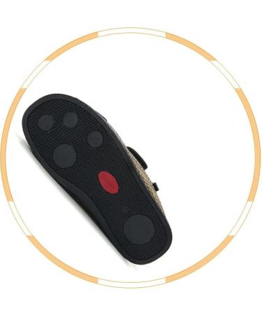 Men's Lightweight Diabetic Slippers - Warm Non-Slip Indoor/Outdoor Shoes with Arch Support - Black Pla 11 - Buy Online on GoSupps.com