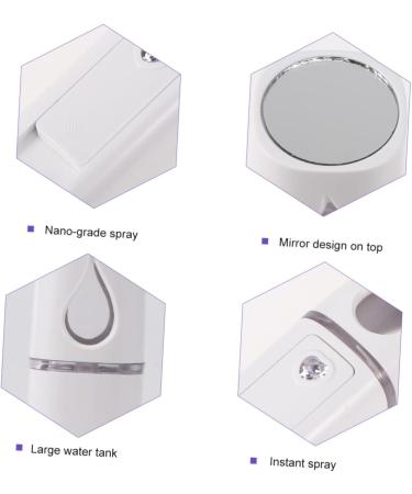 BIUDECO 1pc Nano Mist Sprayer Mini Face Humidifier Mini Dollhouse Food Resin White Face Steamer Cosmetic 10.5*3cm White - Buy Online on GoSupps.com