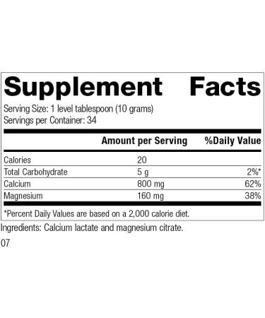 Standard Process Calcium Lactate Powder - Immune Support & Bone Strength - 12 oz - Buy Online on GoSupps.com