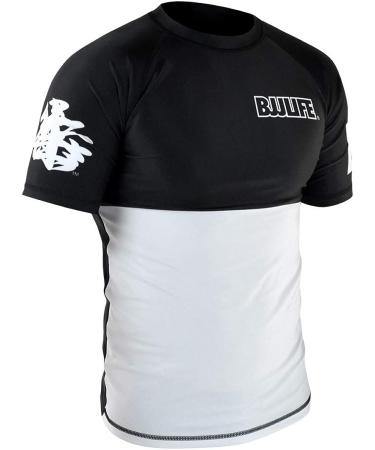 CompLite Ranked Rash Guard | Short Sleeve XX-Large | No GI BJJ MMA Wrestling Training | White - Buy Online on GoSupps.com