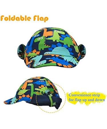 Kids Legionnaires Hat UPF 50+ Sun Protection Swim Cap - Dinosaur Design | Quick-Drying Boys Sun Hat for Beach and Pool | 2-4 Years - Buy Online on GoSupps.com