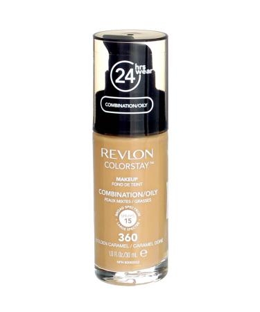 Revlon ColorStay Makeup Foundation Golden Caramel 360 SPF 15 - 1 fl oz (Pack of 1) - Buy Online on GoSupps.com