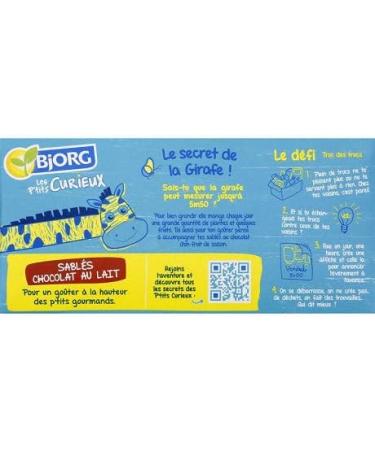 BJORG - Les P'Tits Curieux Shortbread Milk Chocolate 192G - Pack of 4 - Buy Online on GoSupps.com