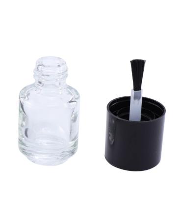 Ipetboom Ipetboom Set of 15 Clear Glass Nail Polish Bottles (5ml) Gel Polish Bottles Round Cap For Travel Salon and Home