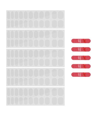 DRESSOOS 10 Sheets Nail Stickers French Nail Sticker Manicure Nail Kit Gel Clear Gel Polish Strips Gel Polish Kit Gel Nail Strips Kit Gel Nail Wraps Transparent Stickers Double Sided Tape - Buy Online on GoSupps.com