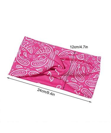 Mengloo Women s Wide Knot Printed Elastic Yoga Hairband - Stylish Sports Turban Twist Headband for Girls - International Shipping Available - Buy Online on GoSupps.com