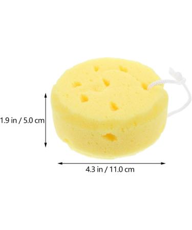 FOMIYES Bath Sponge Mesh Pouf Shower Ball Exfoliating Body Brush Scrubber - Yellow (4pcs) - Buy Online on GoSupps.com