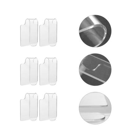 Lurrose 6Pcs Acrylic Artist Color Pallets - Clear Handheld Mixing Boards for Oil & Watercolor Painting Brush Rest Transparent - Buy Online on GoSupps.com