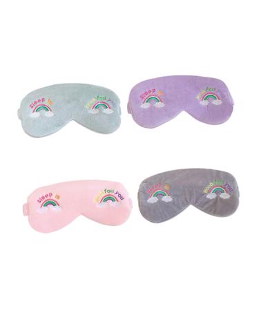 FRCOLOR 4pcs Children's Rainbow Eye Mask Headband Wired Head Wraps Travel Blindfold Eye Cover Travel Blindfold Sleeping Eye Hair Tie Rainbow Eye Cover Fabric to Sleep Eye Patch