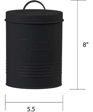 Amici Pet Retro Metal Treats Jar - 72oz, Matte Black | Storage Canister - Buy Online on GoSupps.com