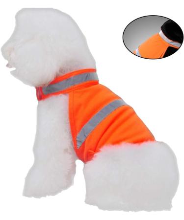 Villcase High Visibility Reflective Safety Vest for Dogs - Breathable Fluorescent Orange Summer Clothing for Walking Running Hiking - Size L - Buy Online on GoSupps.com